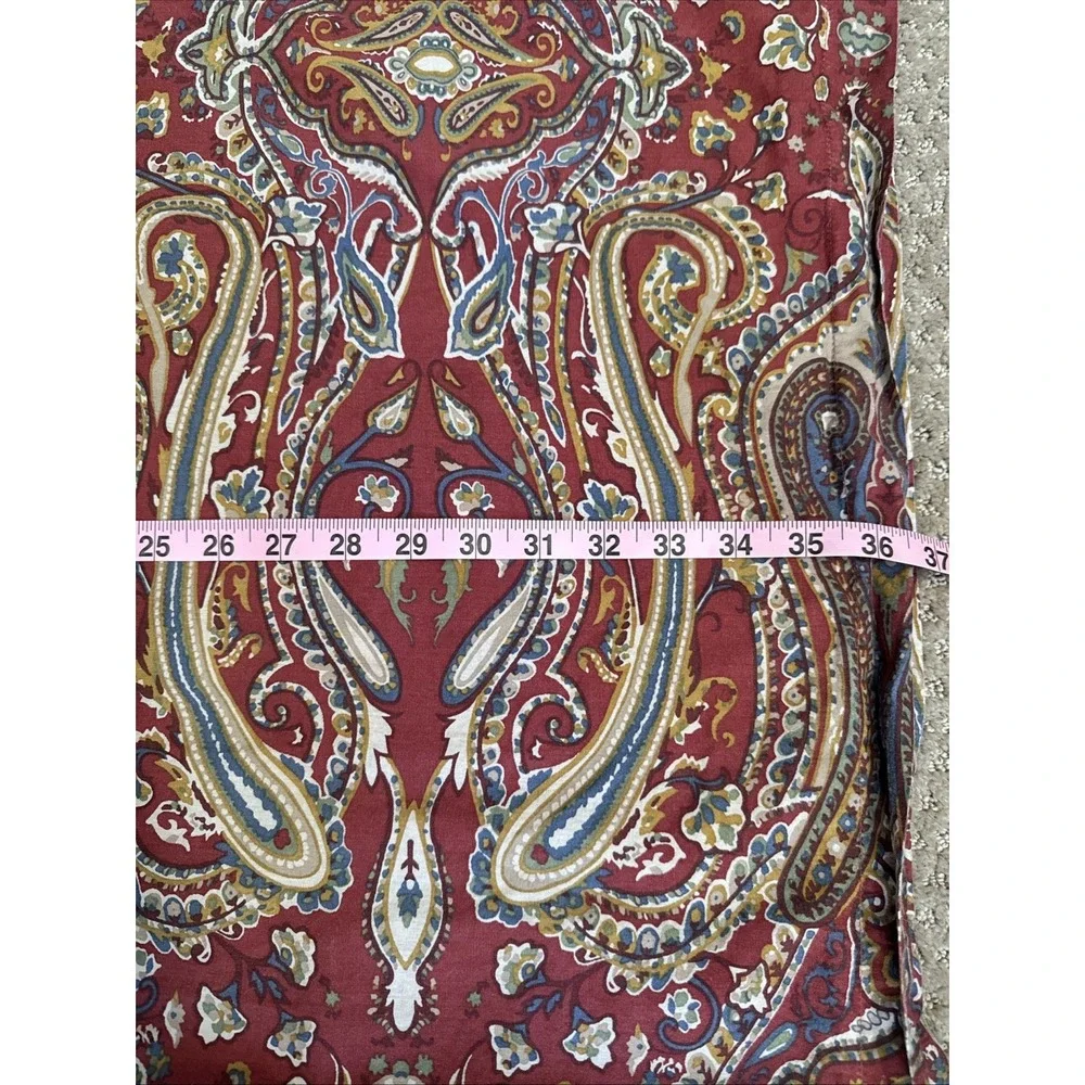 Ralph Lauren Nantucket Red Paisley Standard Pillowcase/ Sham Set Of 2 Cottage
